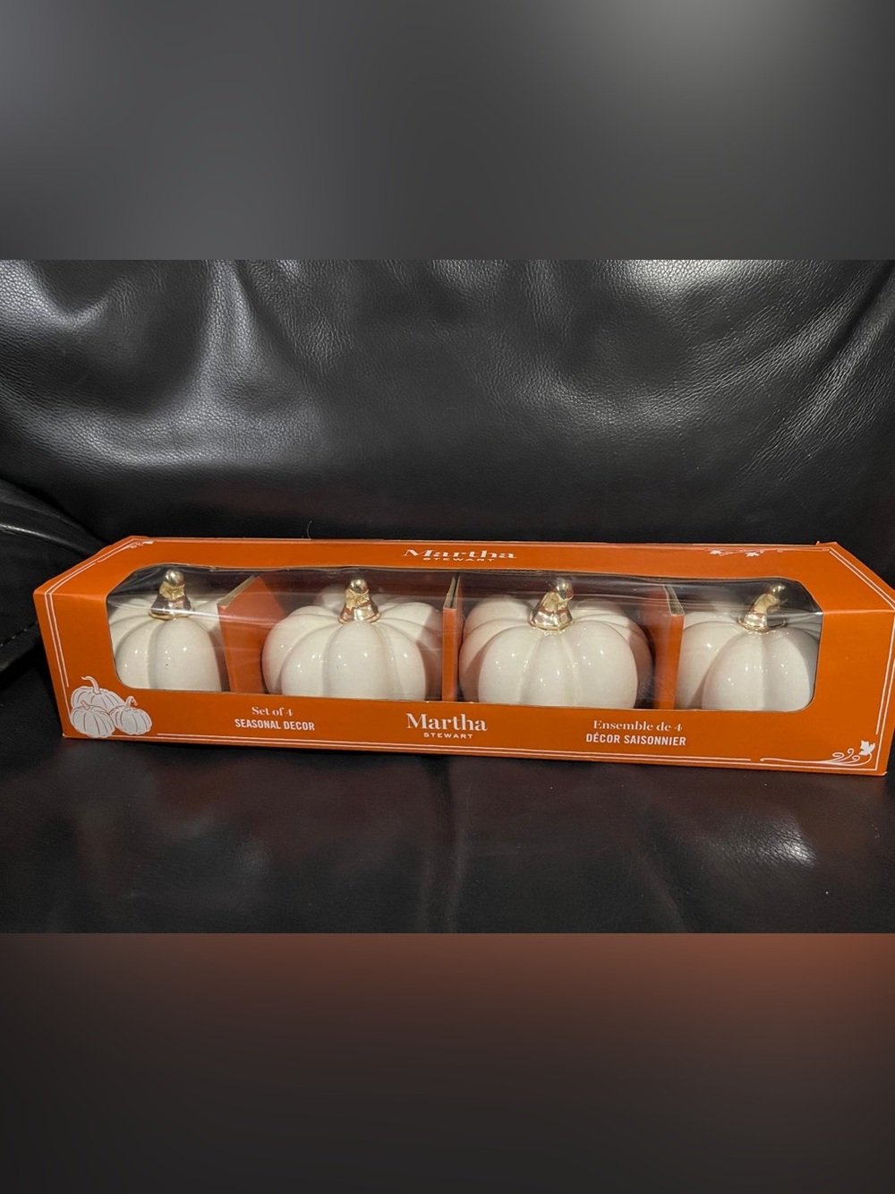 Thanksgiving Martha Stewart Pumpkins, Decor Thanksgiving Ceramic Pumpkins (4)